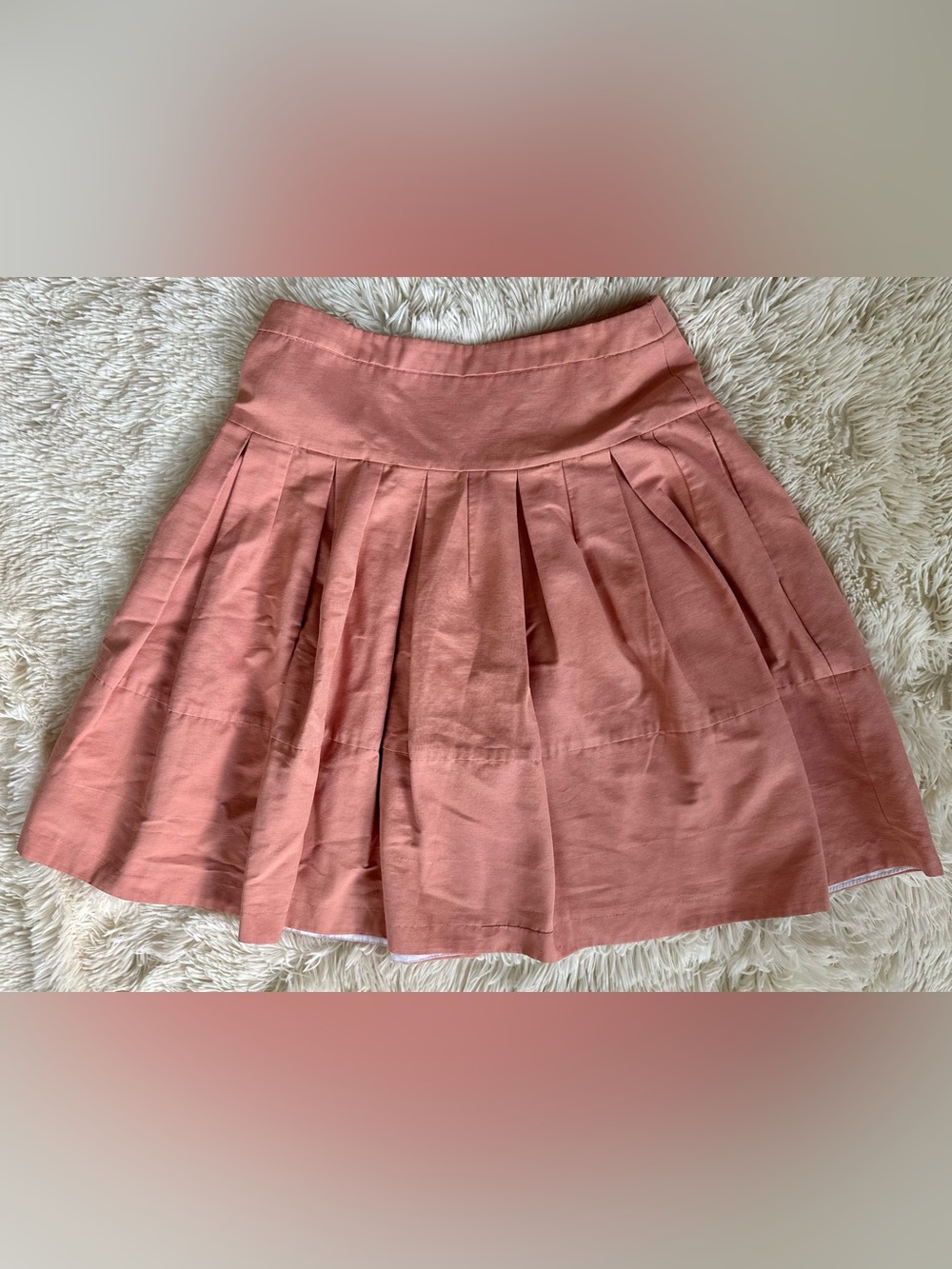 BCBGMaxAzria Aria Pleated Circle Skirt in Blush | Sz M